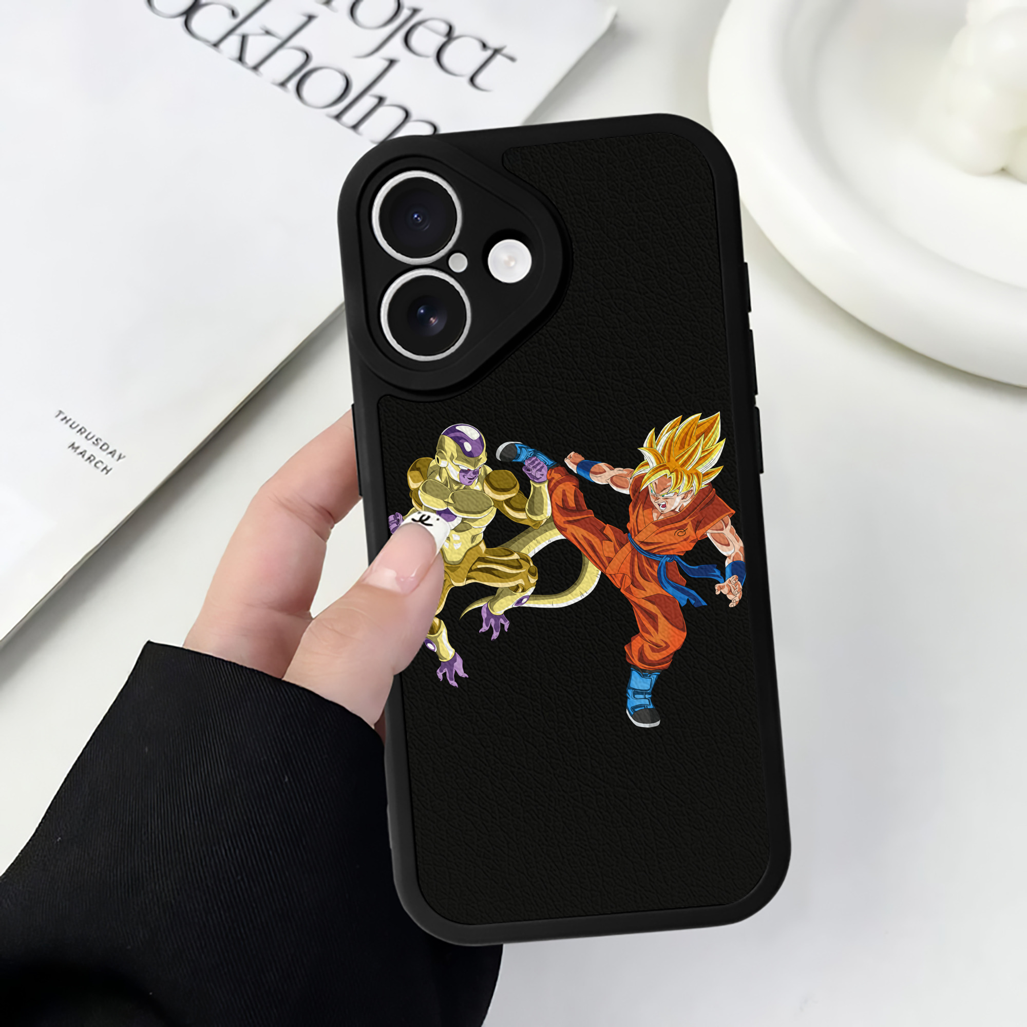 （画像用） ドラゴンボール DRAGON BALL 【iPhone 16シリーズ対応】シリコンスマホケース（レザー調） 材質：シリコン